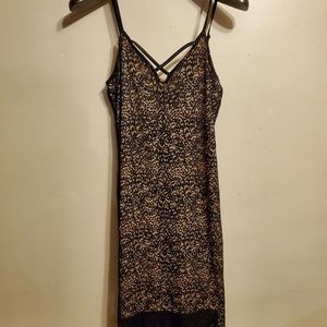 Nwt Black lace and Nude miki dress size Lg